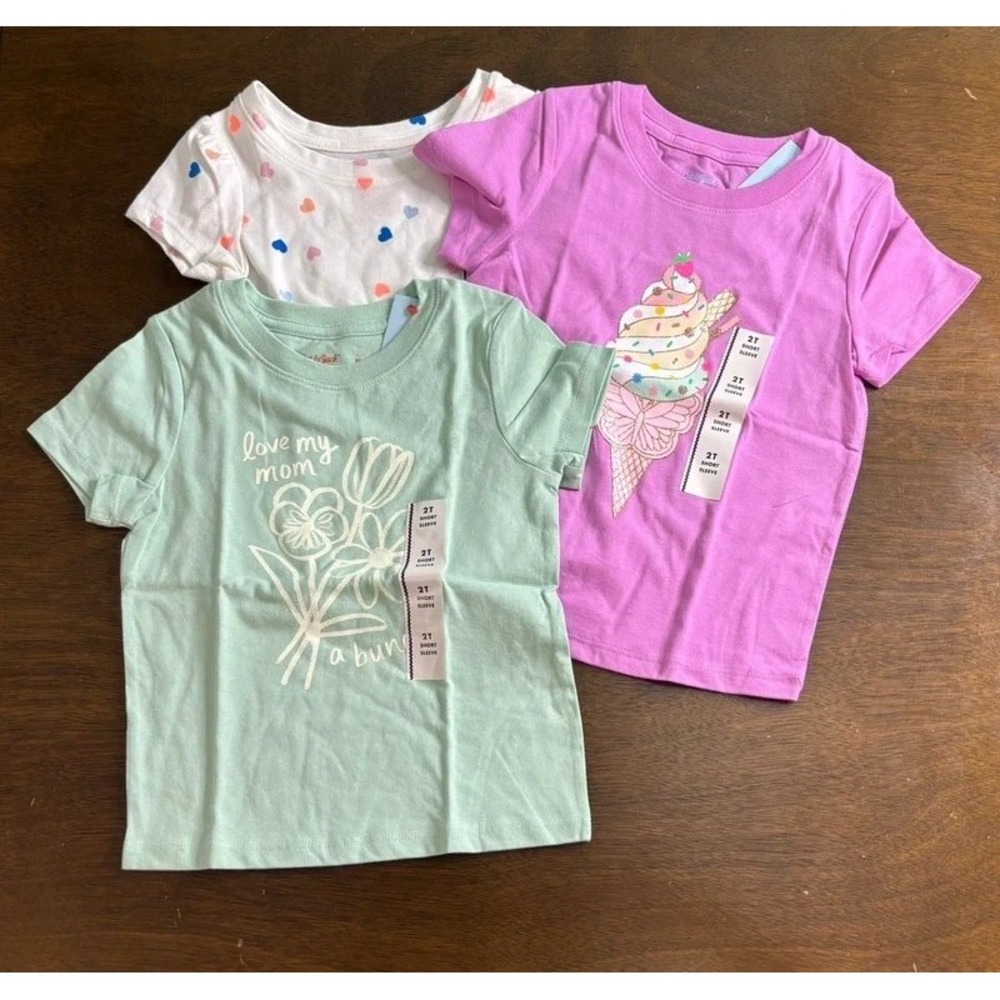 Bundle of 3pcs Tshirts Girls 2T All New With Tags